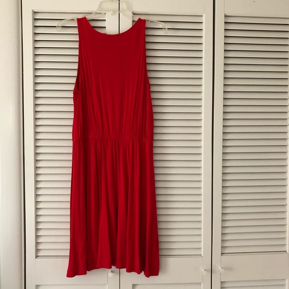 NEW Loft sleeveless red dress in petite large - Picture 2 of 3
